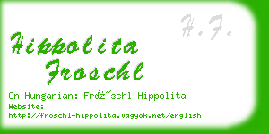 hippolita froschl business card